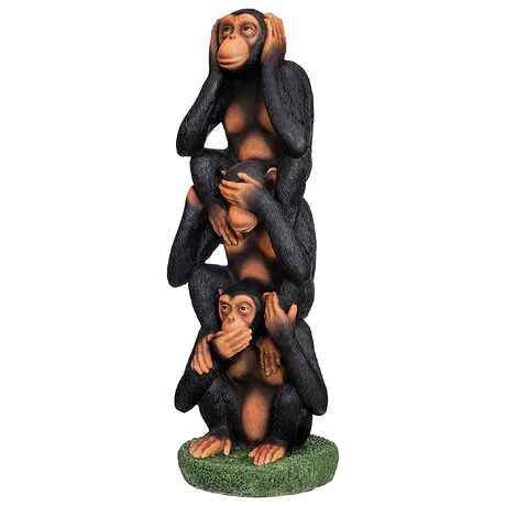 Hear No Evil, See No Evil, Speak No Evil Monkeys Grand-Scale Statue