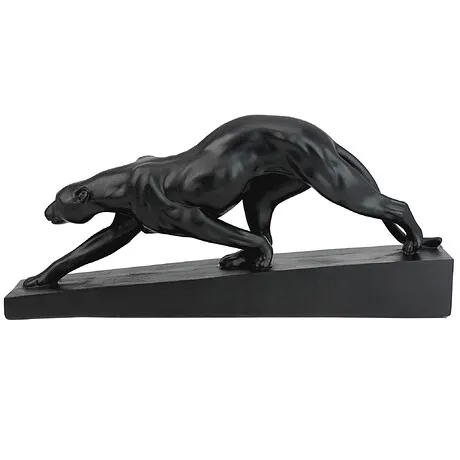 Art Deco Panther on the Prowl Statue