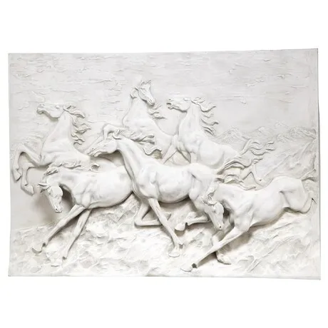 Wild Horse Stampede Frieze Wall Sculpture