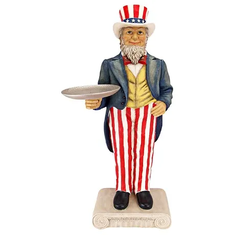 Uncle Sam Yankee Doodle Dandy Butler Sculptural Pedestal Table