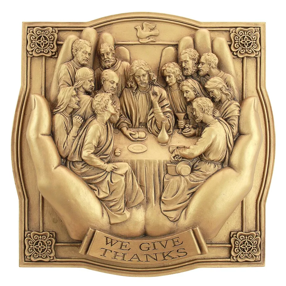 Giving Thanks Lord's Supper Wall Sculpture