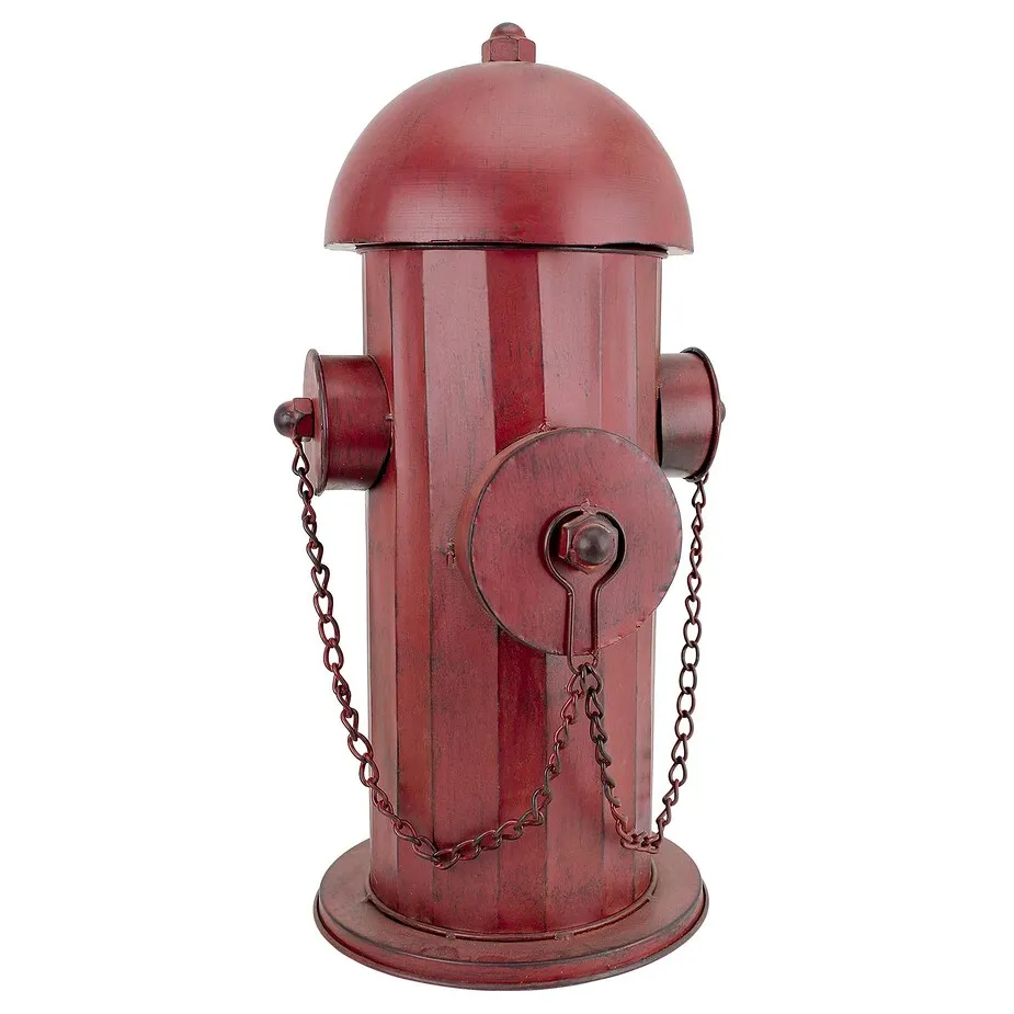 Vintage Metal Fire Hydrant Statue: Medium