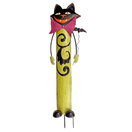 Halloween Ghoulish Gang Metal Garden Stakes: Blackie The Cat