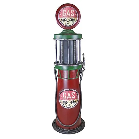 Service Station Visible Gas Pump Metal Sculpture