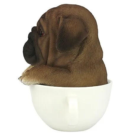 Puppuccino Puppy Collectible Dog Statue: Pug
