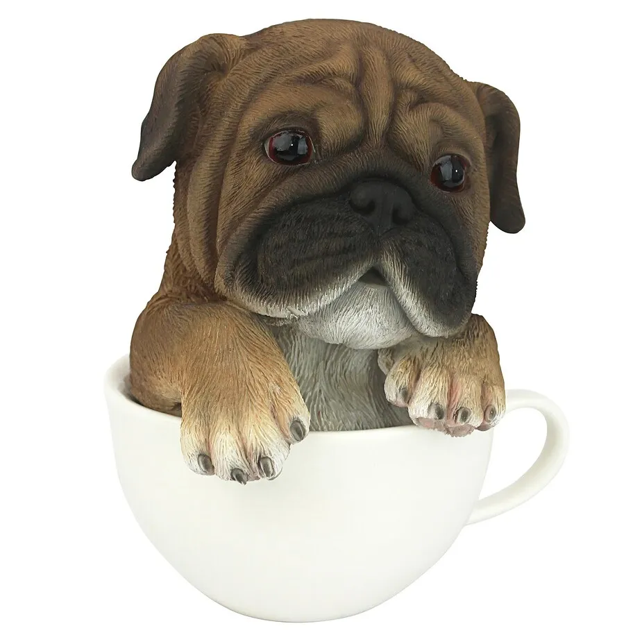 Puppuccino Puppy Collectible Dog Statue: Pug