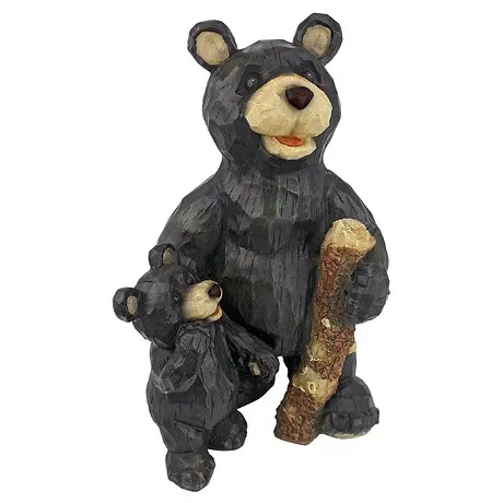 Black Forest Momma and Cub Bear Pair Statue