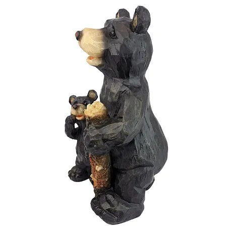 Black Forest Momma and Cub Bear Pair Statue