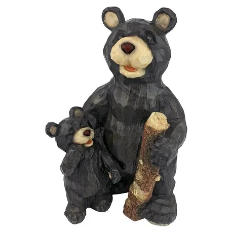 Black Forest Momma and Cub Bear Pair Statue