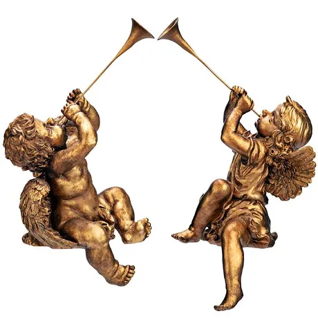Trumpeting Angels of Saint Peter's Square Statues: Set of Two