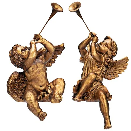 Trumpeting Angels of Saint Peter's Square Statues: Set of Two