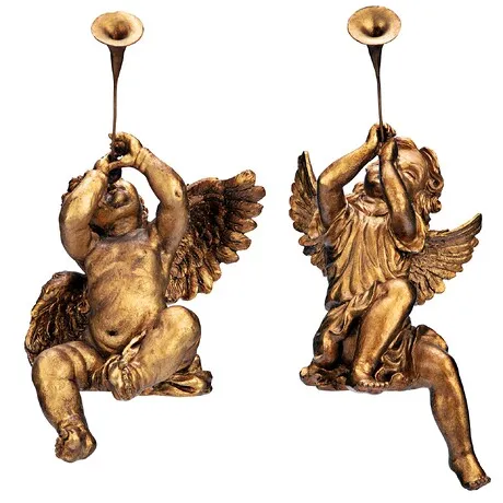 Trumpeting Angels of Saint Peter's Square Statues: Set of Two