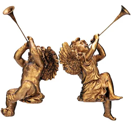 Trumpeting Angels of Saint Peter's Square Statues: Set of Two