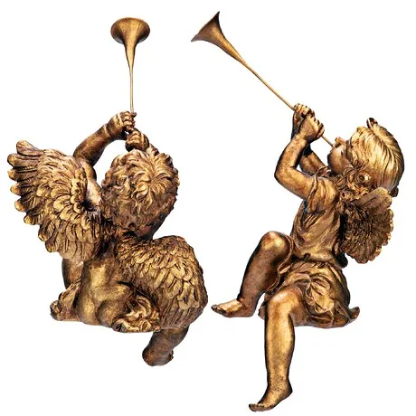 Trumpeting Angels of Saint Peter's Square Statues: Set of Two