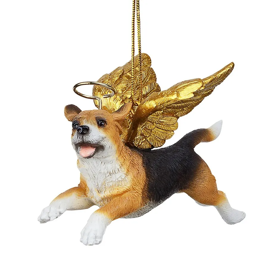 Honor Your Pet: Beagle Holiday Dog Angel Ornament