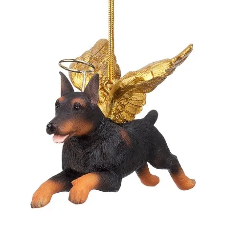 Honor Your Pet: Doberman Holiday Dog Angel Ornament