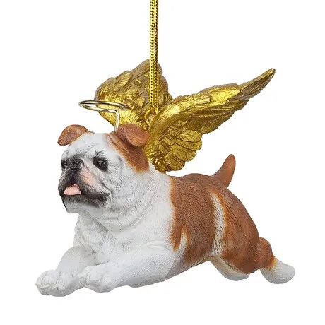 Honor Your Pet: Bulldog Holiday Dog Angel Ornament