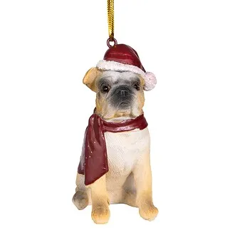 Bulldog Holiday Dog Ornament Pet Decoration
