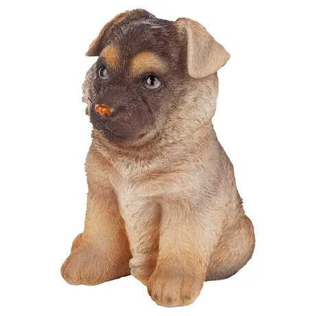 German Shepherd Puppy Partner Collectible Dog Statue