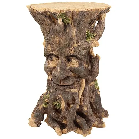 Craggy Bark Tree Ent Sculptural Side Table