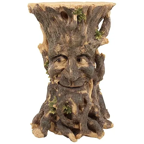 Craggy Bark Tree Ent Sculptural Side Table