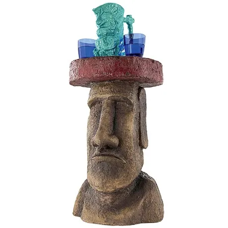 Easter Island Polynesian Moai Head Sculptural Side Table