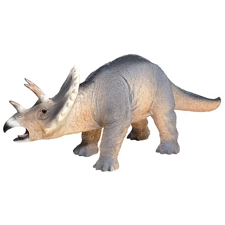 Scaled Jurassic Triceratops Dinosaur Statue