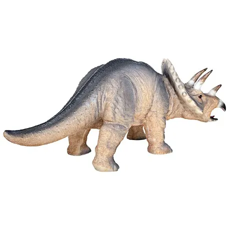 Scaled Jurassic Triceratops Dinosaur Statue