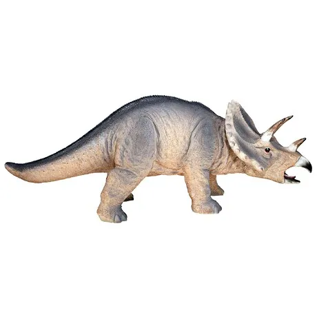 Scaled Jurassic Triceratops Dinosaur Statue