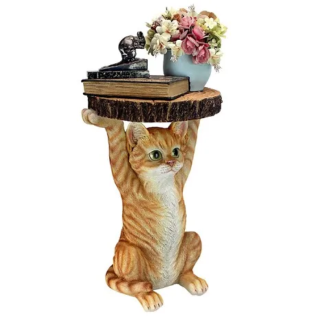 Tabby at Your Service Sculptural Cat Side Table