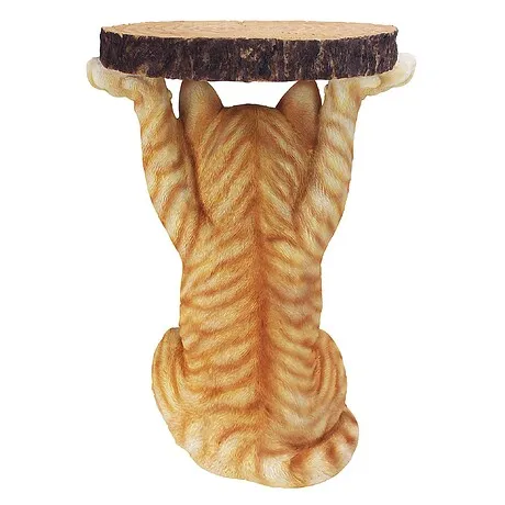 Tabby at Your Service Sculptural Cat Side Table