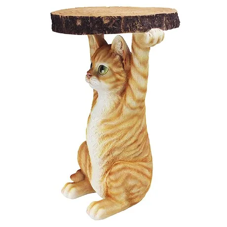 Tabby at Your Service Sculptural Cat Side Table
