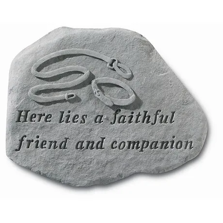 Faithful Companion Cast Stone Dog Memorial Statue