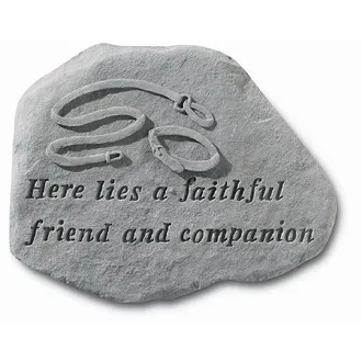 Faithful Companion Cast Stone Dog Memorial Statue