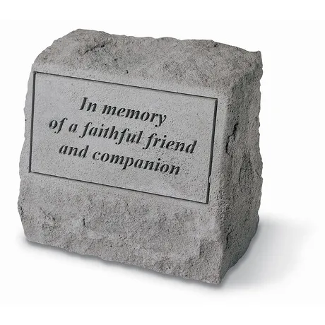 In Memory of a Faithful Friend & Companion Cast Stone Pet Statue