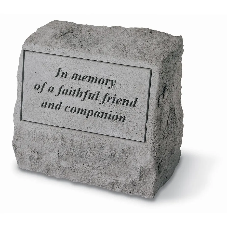 In Memory of a Faithful Friend & Companion Cast Stone Pet Statue