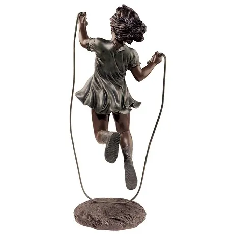 Memory Captured in Time Jump Rope Girl Statue
