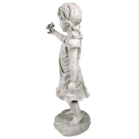 Mary Frances and her Feathered Friends Garden Girl Statue