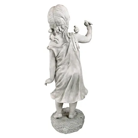 Mary Frances and her Feathered Friends Garden Girl Statue