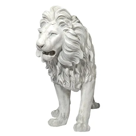 Regal Lion Sentinel of Grisham Manor Statue: Left Foot Forward