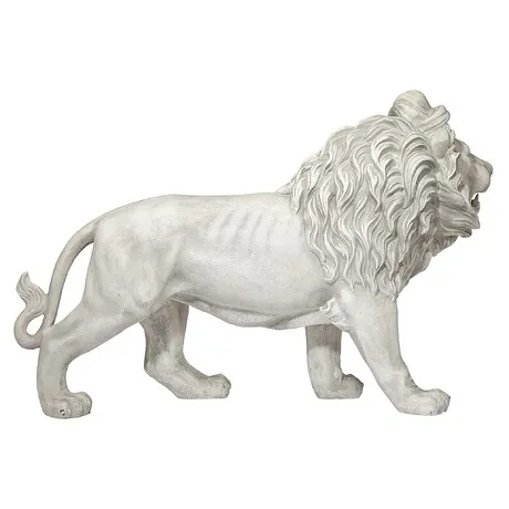 Regal Lion Sentinel of Grisham Manor Statue: Right Foot Forward