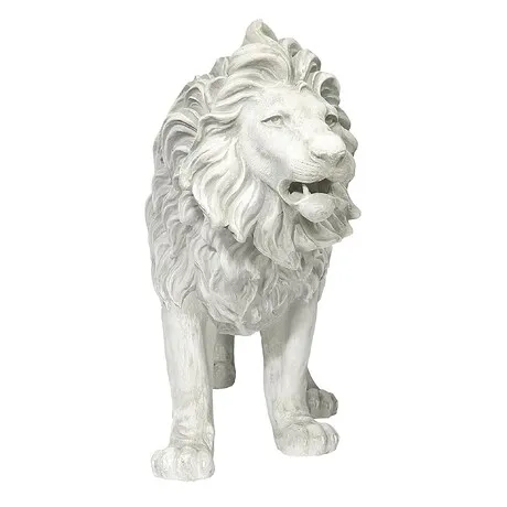 Regal Lion Sentinel of Grisham Manor Statue: Right Foot Forward