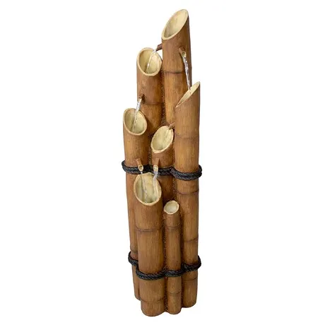 Cascading Bamboo Sculptural Garden Fountain: Medium