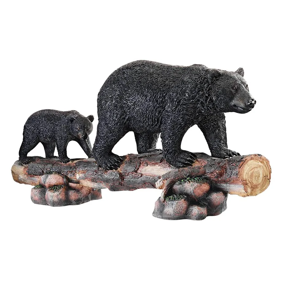 Mother Black Bear and Cub Grande-Scale Animal Statue