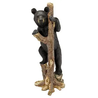 Up a Tree Bashful Black Bear Cub Statue
