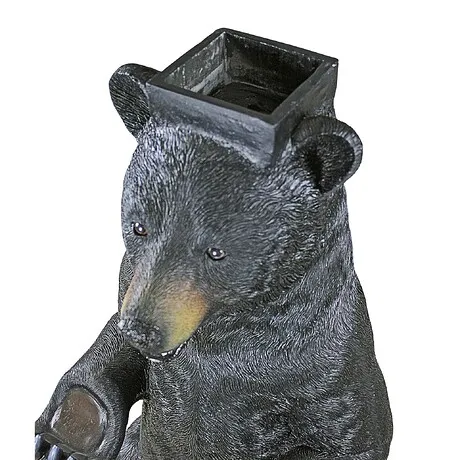 Postal Bear Mailbox Post Sleeve Statue