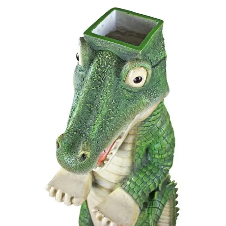 Postal Gator Mailbox Post Sleeve Statue