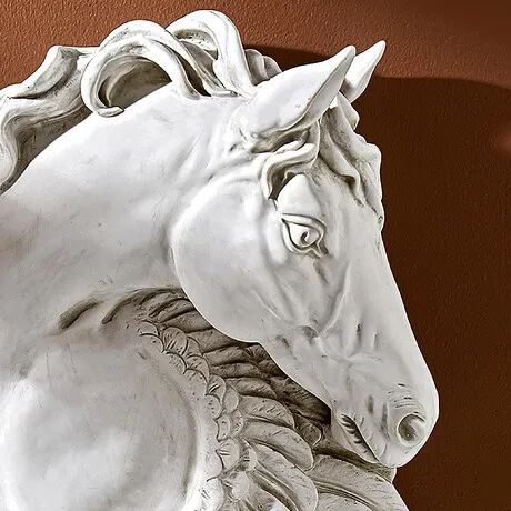 Wings of Fury Pegasus Horse Wall Sculpture