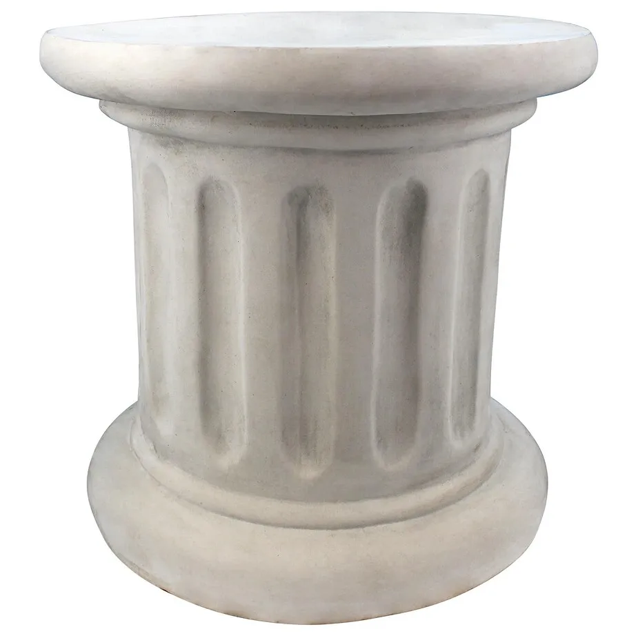 Roman Doric Column Classical Fluted Architectural Plinth: Wide