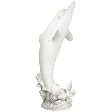 Tropical Tale Leaping Dolphin Spitter Piped Statue: Large